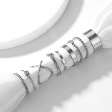 Load image into Gallery viewer, 15pcs / set Twist Fashion Gold Sliver Rings Set For Women Girls Vintage Round Ring Knuckle Rings Female PUNK Jewelry Accessories