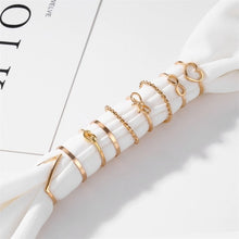 Load image into Gallery viewer, 15pcs / set Twist Fashion Gold Sliver Rings Set For Women Girls Vintage Round Ring Knuckle Rings Female PUNK Jewelry Accessories